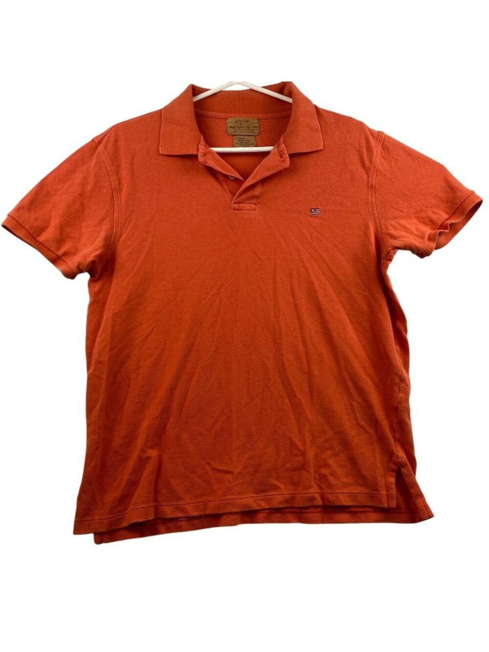 Ralph Lauren Polo Jeans Co Mens Polo Shirt Large Orange Discontinued Rare Top